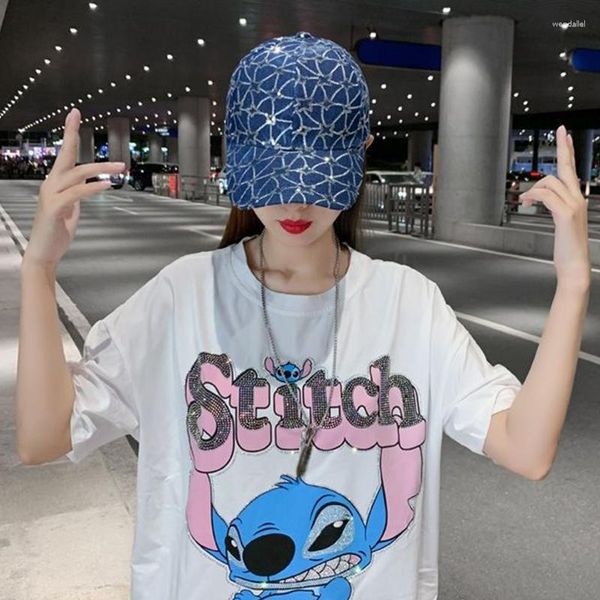 Ball Caps 2023 Summer Baseball Cap Women Fashion Sonfin Sun Hat Sun и осенняя женская джинсовая тренда простая сеть красная