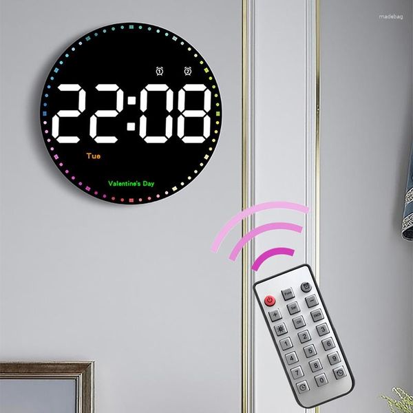 Настенные часы светодиодные цифровые электронные часы вечный календарь