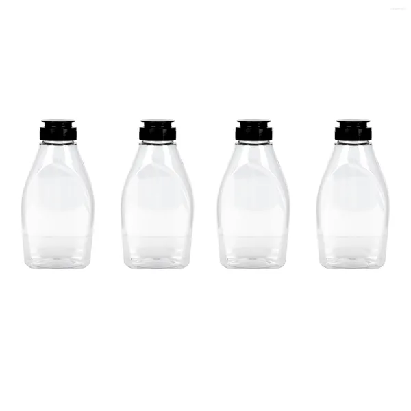 Yemek takımı setleri 4 adet bal şişesi ketçap sıkma portatif şişeleri melı sos yaratıcı çeşni dağıtıcılar evcil hayvan mutfak salata plastik