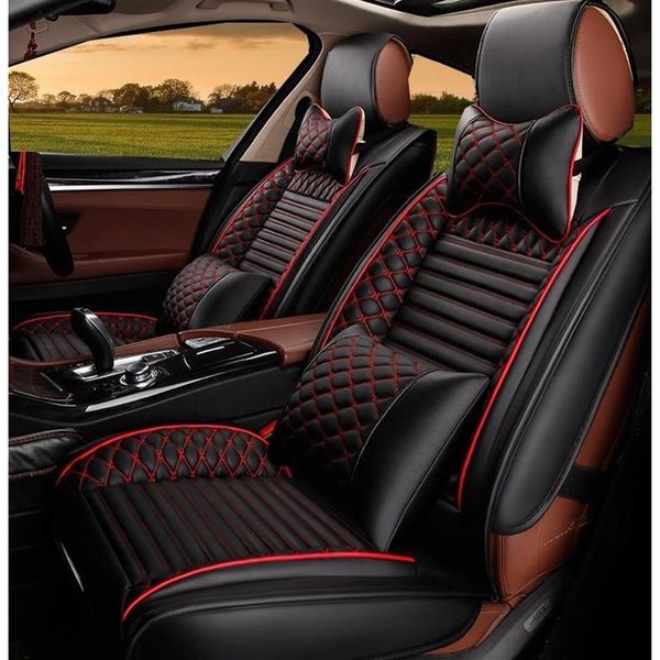 Autocovers Universal Car Accessories Seat Cover кожа пять сидений для внедорожника для внедорожника полного дизайна высококачественная долговечная A273U