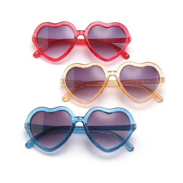 Sonnenbrille Kinder Junge Mädchen Herzförmige Sonnenbrille Trendy All-Match Baby Kinder Mode Schatten Brillen Drop Lieferung Zubehör Dhfvy