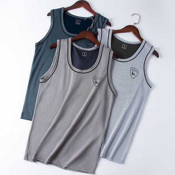 Herren-Tanktops, Herrenunterwäsche, ärmelloses Oberteil, solide Muskelweste, Unterhemden, O-Ausschnitt, Sport-T-Shirt, Herrenweste, Bodybuilding-Tanktop 230724