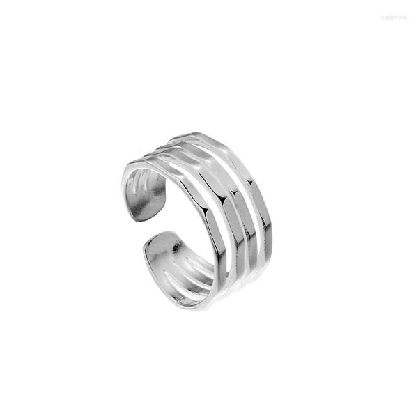 Anelli a grappolo Argento 925 Aperto Geometrico Per le donne Personalità Stile semplice Signora Prevenire l'allergia Gioielli in argento sterling