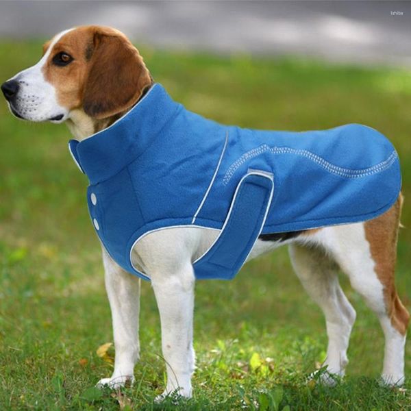 Abbigliamento per cani Giacche autunnali e invernali Abbigliamento caldo Materiale in pile effetto riflettente sopra il cappotto
