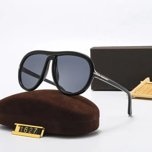 Óculos de sol de marca de luxo tom designer de alta qualidade óculos de sol de metal masculino óculos de sol feminino lente unissex com caixa 16