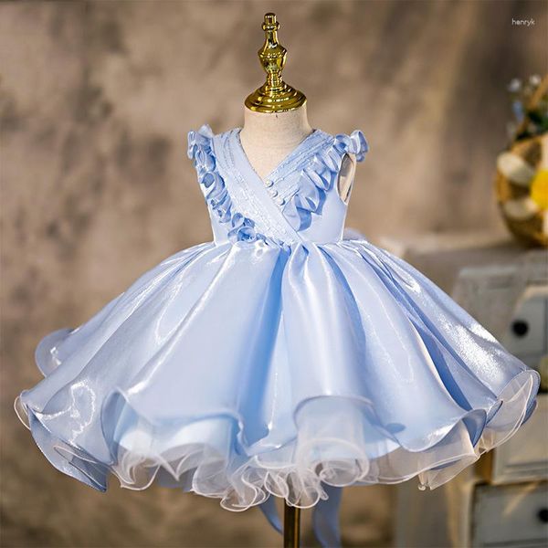 Девушка платья милый годовалый платье мода детская принцесса Буфант Мир.