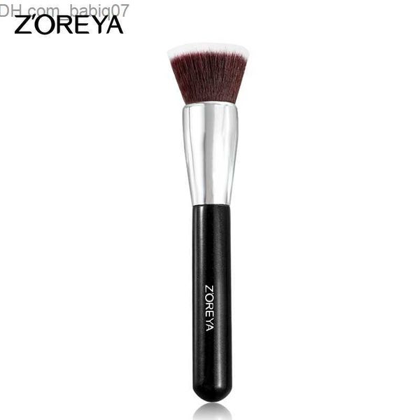 Pincéis de maquiagem Zoreya pincel básico pincel de tamponamento de topo plano pincel de creme misturado pó preto único blush ferramenta de cosméticos Z230725