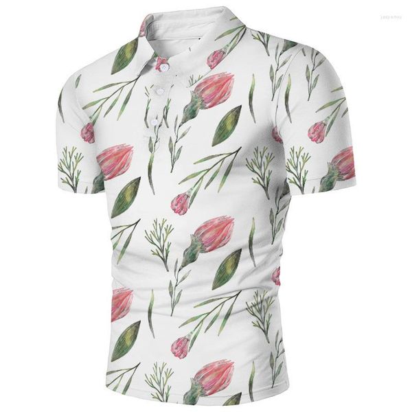 Camicie casual da uomo Moda estiva Uomo manica corta hawaiana con bottoni Coconut Tree Print Beach Aloha Shirt Plus Size 3XL