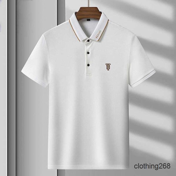 Polo da uomo stile coreano tendenza estate sottile tinta unita manica corta ricamo nuovo marchio di moda semplice t-shirt polo versatile