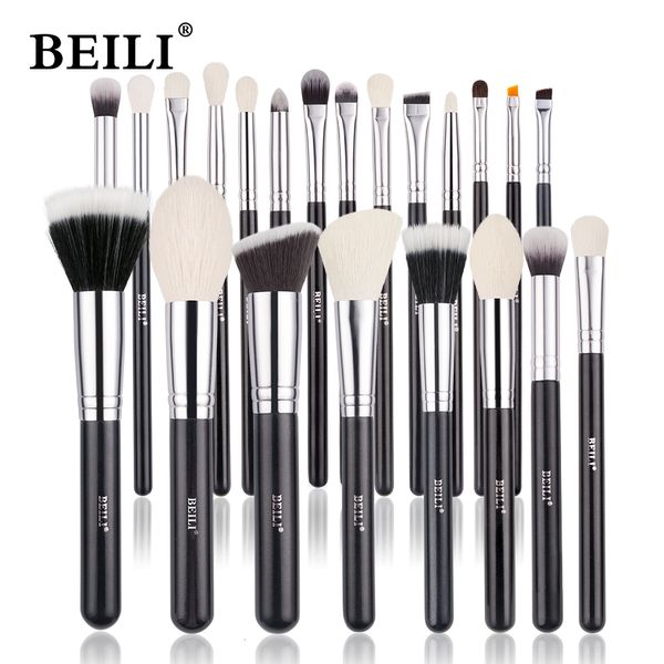 Strumenti per il trucco BEILI Professional 20-23 pezzi Set di pennelli per trucco Naturale Capelli di capra Fondotinta in polvere Ombretto Strumento per il trucco pinceaux de maquillage 230724