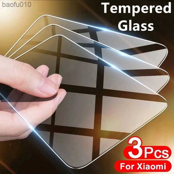 3 Stücke Gehärtetes Glas Für Xiaomi Poco F5 Pro X5 F4 C51 C50 M5 M5S X4 GT M4 C40 F3 Mi A2 Lite Schutzhülle Telefon Screen Protector L230619