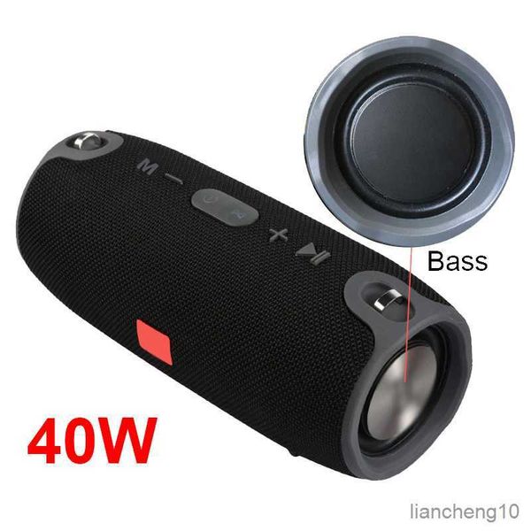 Alto-falantes portáteis de alta potência portátil Shock Wave alto-falante Bluetooth sem fio Coleção ao ar livre Subwoofer à prova d'água Sistema de som R230725