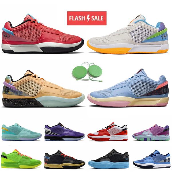 Ja 1 Scarpe da pallacanestro da uomo Morant Sneaker Day One Hunger Fuel Trivia Scratch Midnight Eybl Nero Gioco Royal Phantom Melon Tint Scarpe da ginnastica da uomo Scarpe da ginnastica sportive Taglia 40-46