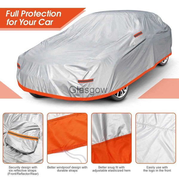 Parasole per auto Copriauto invernale Scudo antineve Antigelo Antigelo Impermeabile Antipolvere AntiUV Copertura automatica completa Protezione esterna Universale x0725