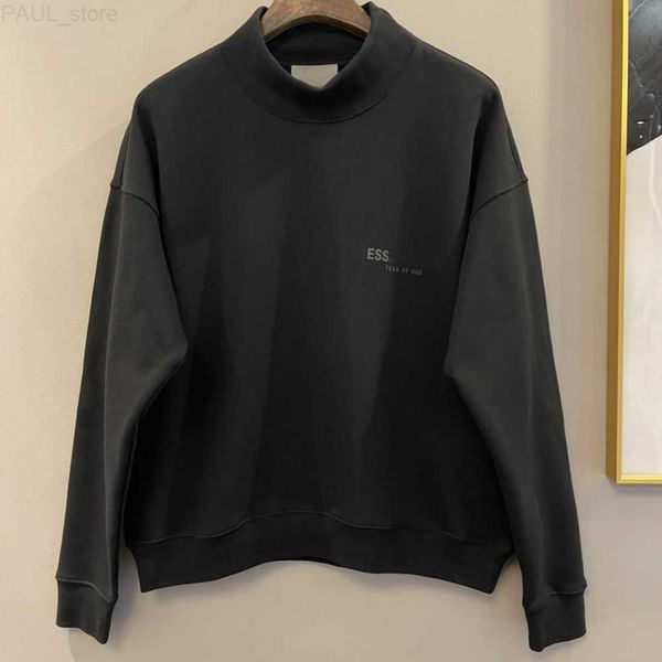 Herren-Sweatshirts, Designer-Kapuzenpullover mit hohem Kragen, ESS-Kapuzenpullover, Rollkragen-Sweatshirts, Fleece-Kapuzenpullover, Fleece-Sweatshirt, Top-Qualität, Größe S, M, L, XL für Männer und Frauen, L230725