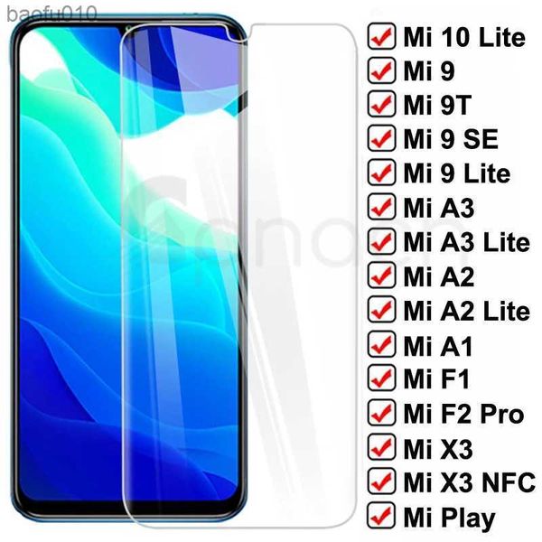 Xiaomi Mi için HD Temperli Cam 9 10 A3 A2 Lite Koruyucu Cam Xiaomi Mi 9 SE 9T Pro A1 F1 F2 Pro X3 NFC Ekran Koruyucu Film L230619