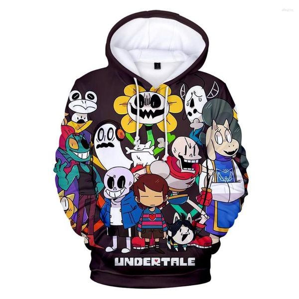 Felpe con cappuccio da uomo Gioco Undertale Sans 3D Ragazzi Ragazze Streetwear Felpe con stampa di moda Felpa con cappuccio oversize Innamorati Vestiti Top