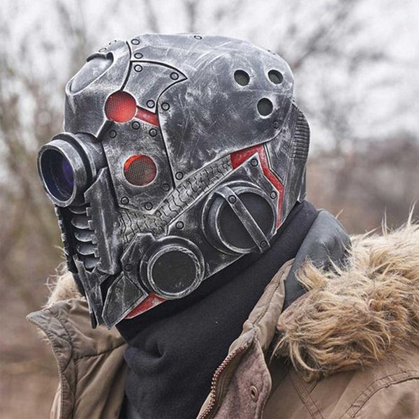 Halloween Robot Cyberpunkes Steampunk Mask Cosplay Prop Masque Helmet Latex Full Head Mask Party Costume Horror Masquerade Masquerade