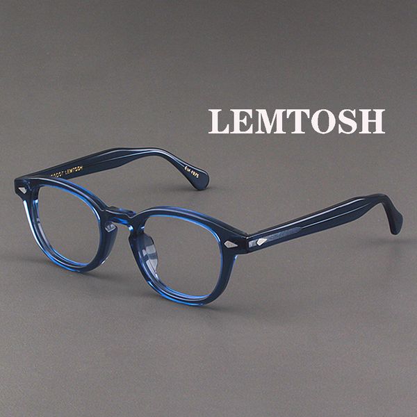 Armação de óculos armação de óculos ópticos masculino feminino Johnny Depp LEMTOSH óculos vintage acetato armação de óculos de computador para lentes transparentes masculinas 230725