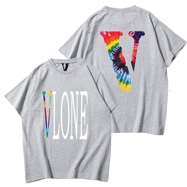 T-shirt corta vlone Top Tee Camicia estiva Cotton Summer vlone T-shirt firmate T-shirt da uomo Graffiti Letter vlone Logo Manica corta Street Fashion Abbigliamento donna