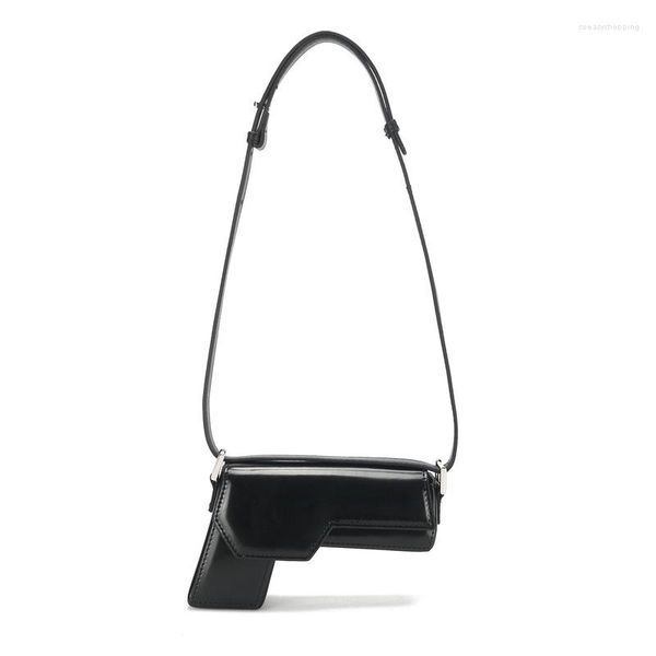 Taille Taschen Mode Marke Pistole Form Design Frauen Mini Tasche Leder Qualität Umhängetasche Handtasche
