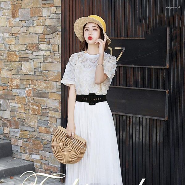 Поясные женские эластичные пояса мода мода корсет пояс белый растяжка высокого качества для женщины DT076