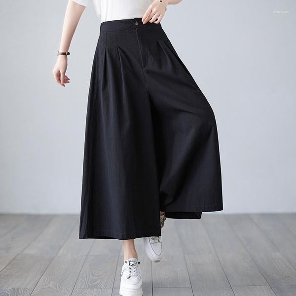 Frauen Hosen Japanischen Stil Mode Breite Bein Frauen Kleidung Casual Culottes Weibliche Dame Sexy Hosen Rock OL Frau Böden