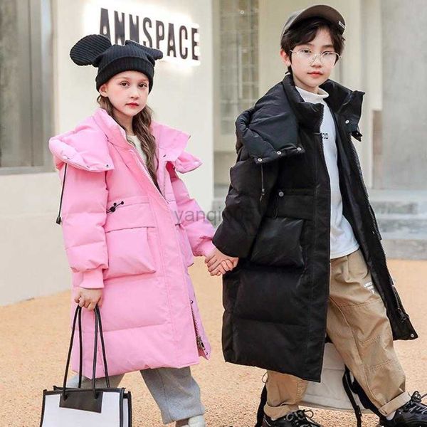 Daunenmantel Russische Winter Mädchen Und Jungen Lange Daunenjacke Mit Kapuze Dickere Weiße Entendaunen Outfit Teenager Winter Neue Parka Daunenmäntel Wz973 HKD230725