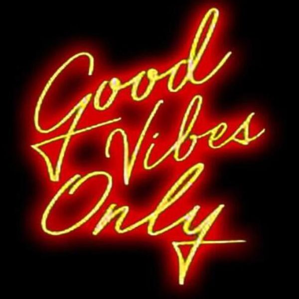 17 14 Zoll Gift Good Vibes Only Glasröhre Neonlichtschild Home Beer Bar Pub Aufenthaltsraum Game Lights Windows Glaswandschild294Y