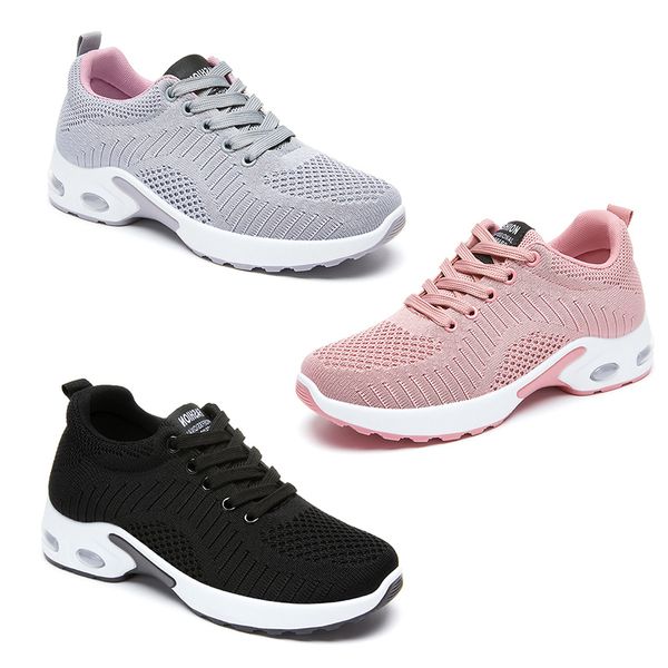 Tênis de corrida masculino feminino ventilado triplo preto branco rosa tênis esportivo tamanho 36-41