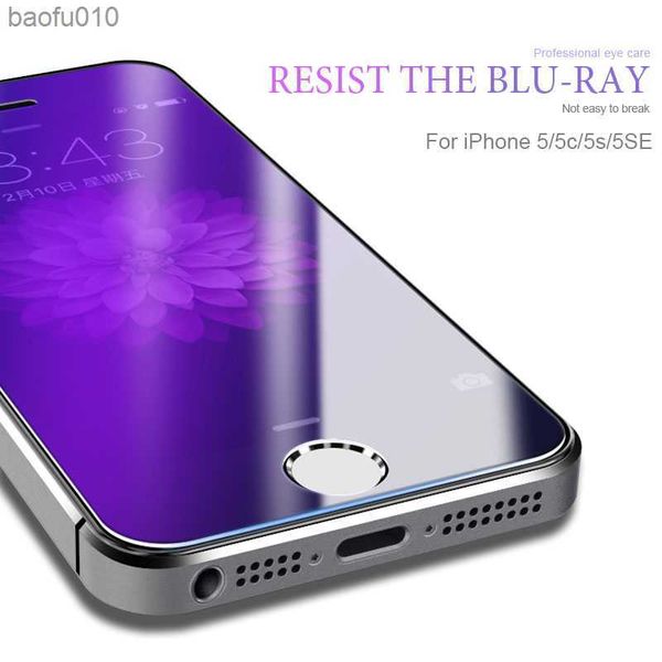 Защитное стекло для iPhone 5S 5 SE Screction Protector 9h Anti Blue Light Plind Glass для iPhone 6 6S 7 8 плюс x XS Max XR L230619