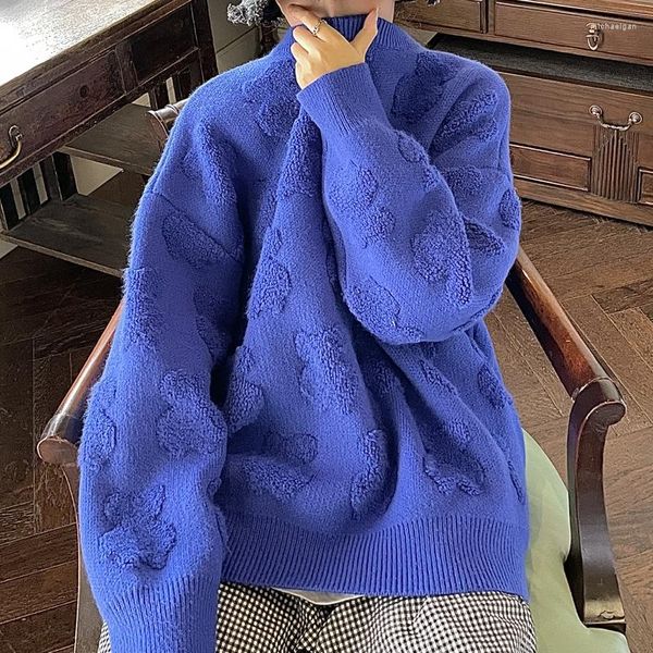 Herrenpullover Liebhaber Handtuch bestickt dreidimensionale Textur Bär Pullover stricken Männer und Frauen