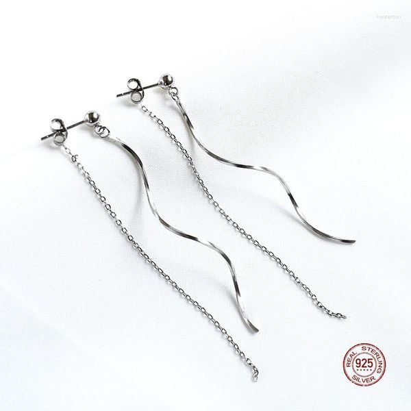 Серьги с грибами LKO Real S925 Серебряное серебро после висящей кисточки для женских украшений свадебной вечеринки украшения для женщин