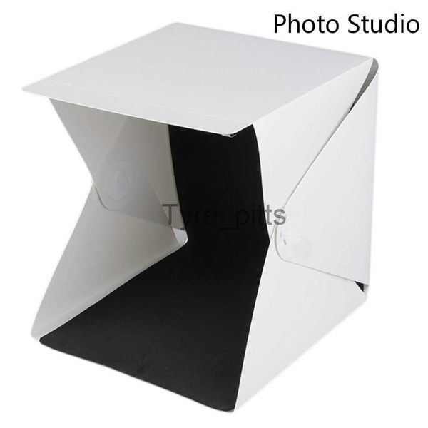 Diffusers Flash 30cmx30cmx30cm портативная мини -складная студия диффузная мягкая коробка со светодиодным светом черно -белым фоновым фоновым фотостудией аксессуары x0724 x0724