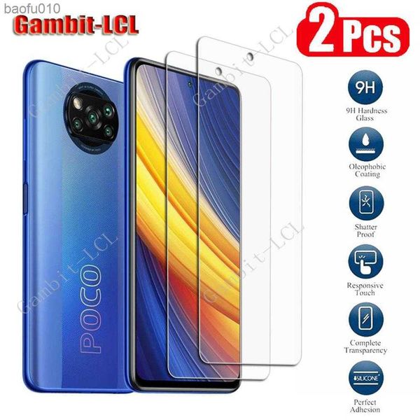 HD Original Schutz Gehärtetes Glas Für Xiaomi Poco X3 Pro NFC GT M2102J20SG M2007J20CG Telefon Screen Protector Abdeckung Film L230619