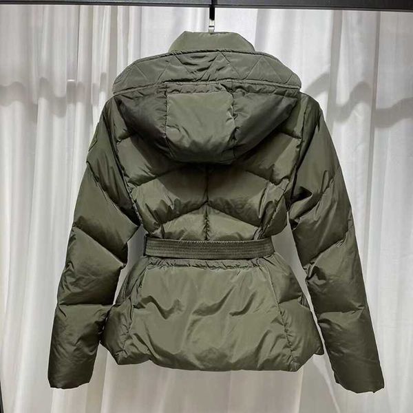 Damen Daunenparka 22 Winter Neue Gänsedaunenjacke Damen Taille Abnehmen Kapuze Dicker Mantel Golfjacke HKD230725