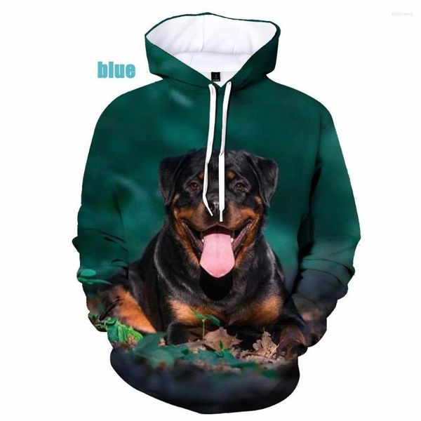 Erkek hoodies varış moda rottweiler pitbull köpek 3d baskılı hoodie erkekler kadınlar gündelik kişiselleştirilmiş aşırı sweatshirt