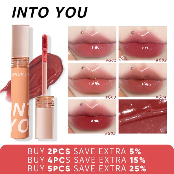 Balsamo per labbra INTO YOU Syrup Glossy Lip Tint The FOOD Series Liquid Lipstick Glossy Lip Cosmetics 5 colori Lip Tint Glossy Lipstick Makeup 230724