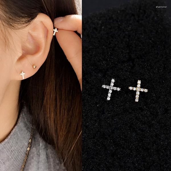 Orecchini a bottone Corea giapponese Bigiotteria Croci Decorazioni per orecchini da ragazza Gioielli di moda 2023 Uomo di lusso