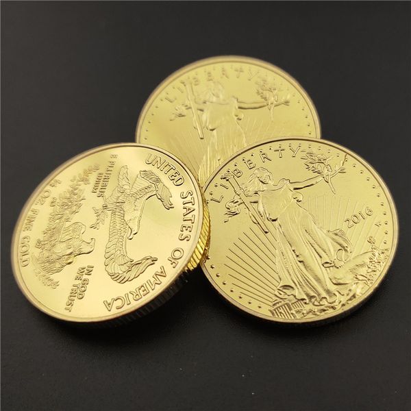 Ausländische Währung Freiheitsstatue Gedenkmünze Gedenkmedaille Münze Adler Gedenkmünzensammlung Spielzeug für Erwachsene