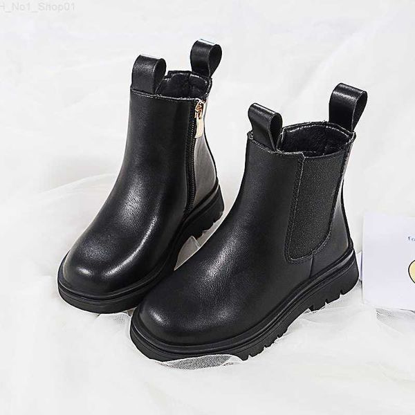 Boots Boots 2021 Childrenboots осень зимняя новая детская армия корейская короткая британца для детских девочек Snow Shoune L221011 Z230726