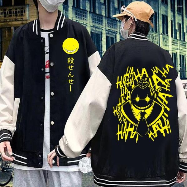 Erkek Hoodies Anime Suikast Sınıfı Korosensei Cosplay Baskılı Hip Hop Hoodie Street Giyim Bahar Ceket Looese Beyzbol Üniforma Ceket