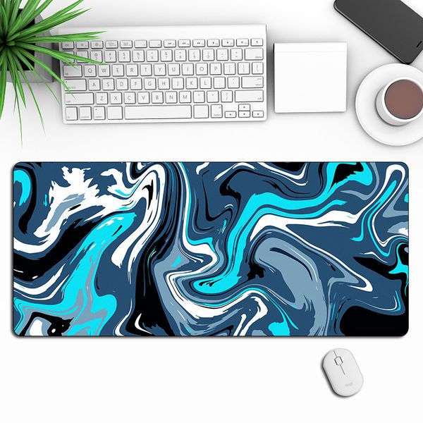 80x30cm mouse pad gamer fluxo de cor arte abstrata mousepad legal grande mouse pad adequado para tapetes de teclado de computador pc