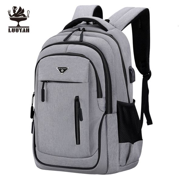 Rucksack Große Kapazität Rucksack Männer Laptop Rucksäcke 15,6 Oxford Schwarz Solide High School Taschen Teen College Boy Gril Student Rucksack 230724