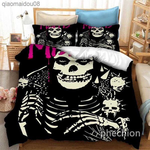 phechion Misfits conjunto de cama com impressão 3D capas de edredom capas de edredom de uma peça conjuntos de cama roupas de cama roupa de cama K186 L230704