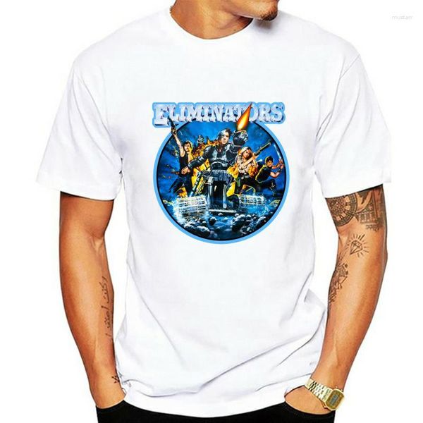 Camisetas masculinas 80 Sci-Fi Cult Classic Eliminators Poster Art Custom Tee Qualquer tamanho e cor