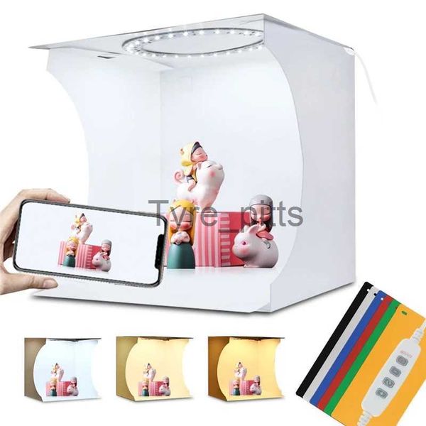 Flash Difüzörler Mini Fotoğraf Fotoğraf Işık Kutusu Halkası LED aydınlatma Foto Studio Katlanır Taşınabilir Fotografia Yumuşak Kutu Tablosu Çadır Kiti X0724 X0724