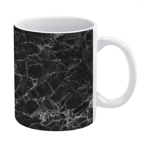 Canecas Mármore Preto Design Caneca Mármores Naturais Na moda Atacado Porcelana Colorida Chat Copos