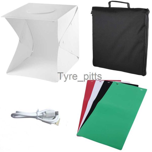 Diffusori flash 30 cm Mini illuminazione a LED Studio fotografico Softbox Luce a LED Soft Box Fotocamera Sfondo fotografico Scatola Kit tenda di illuminazione x0724 x0724