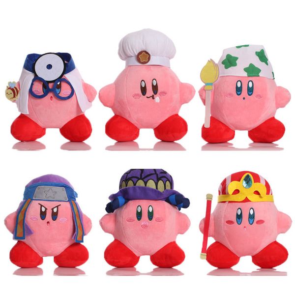 Sevimli Dolgulu Peluş Hayvan Oyuncakları Kirby The Star Dolls Boys Animation Hediye Dolls Ev Aksesuarları Çocuklar Noel Hediyeleri 6 Stiller 22cm